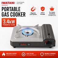 Iwatani Gas Stove CB-AK-1 Grey | Portable Butane Gas Cooker | Mini Dapur Gas Camping Indoor Outdoor