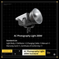 SIDANDE 100W 200W Bi-color COB Photography Live Light 2500K-6500K Bowens Mount Studio Continuous Lig