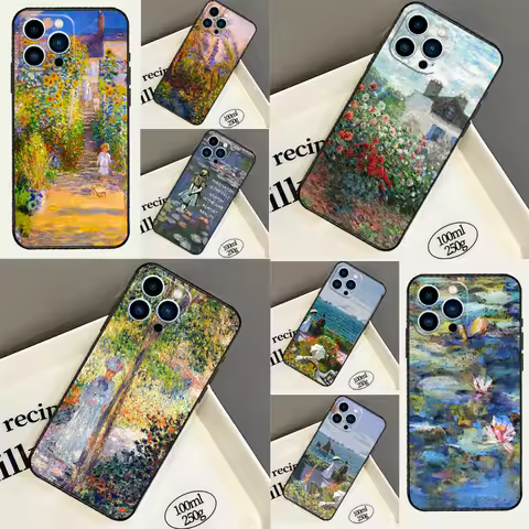 Claude Monet Garden Lotus Bridge Case For Honor Magic 7 5 6 Lite Honor 400 200 Pro 50 70 90 X8 X9 X8