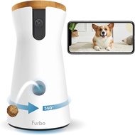[New] Rotating 360° Furbo Dog Camera View Wide-Angle Pet Camera w Treat Tossing, Colour Night Vision