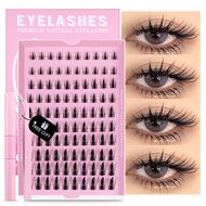 GROINNEYA Cluster Lashes Kit Manga Lashes Natural Eyelash extension Cluster Natural Volume Individua