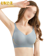 UNDR Seamless Women Bra Lux. Semi Push Up Full Cup Latex Wireless Tanpa Kawat BH Wanita Big Size M -
