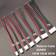 10pcs/lot Lipo Battery Balance Charger Cable 1S 2S 3S 4S 5S 6S 7S JST-XH Silicone Cable IMAX B6 Bala