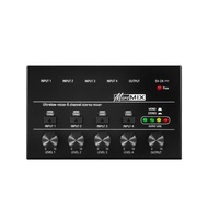 06G 4 6 Channels Mini Sound Mixer Audio Mixer Stereo Mixer Ultra Low-Noise Line Mixer USB Powe 8Ov