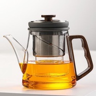 舊望格耐高溫玻璃煮茶壺泡茶家用煮茶器電陶爐煮茶燒水壺胡桃木把