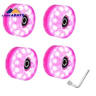 4 Roller Skate Wheels 58mm X 32mm Luminous Quad Roller Skateboard Wheels Outdoor Roller Skates Light
