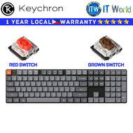 Itw | Keychron Wireless Mechanical K5 Max QMK/VIA Ultra-slim RGB Backlight (Red | Brown Switch)