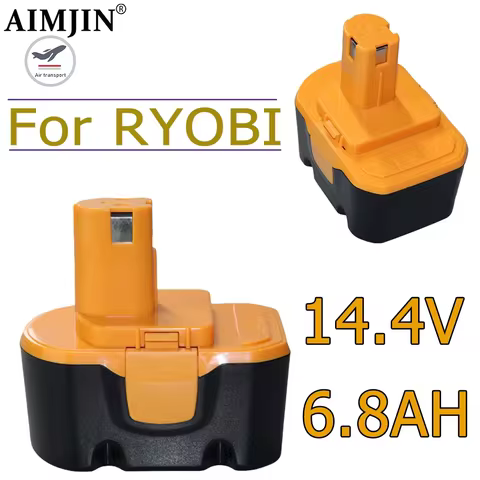 14.4V 6.8Ah for Ryobi Battery R10521 RY6201 RY6202 130224010 130224011 1314702 1400144 1400655 Cordl