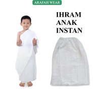 ARAFAH Instant Ihram Clothes for Kindergarten and Elementary School Children | Children's Umrah & Ma