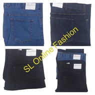 PLUS SIZE (42-66) denim Jeans Slim-Fit Pants Lelaki Men's