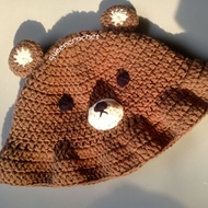 Handmade crochet bear hat | Cute children's hats | Bucket hat crochet