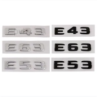 ABB 3D ABS Black Chrome Letters Car Sticker Rear Trunk Emblem Badge E43 E53 E63 Logo For Mercedes AMG E Class W213 W212 Accessories