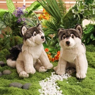 realistic husky plushie forest wolf doll high quality stuffed animal with detailed fur eyes