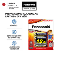 Pin Panasonic Alkaline AA LR6T/4B-V (Vỉ 4 viên) – Hàng Chính Hãng