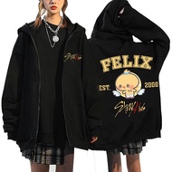 Zipper Jacket Stray Kids Kpop SKZ KARMA Premium Oversize Korean Style Sweater Hoodie SKZ Karma Bangc