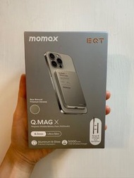 Momax Q.Mag X 5000mAh 超薄磁吸流動電源 (鈦金屬色)
