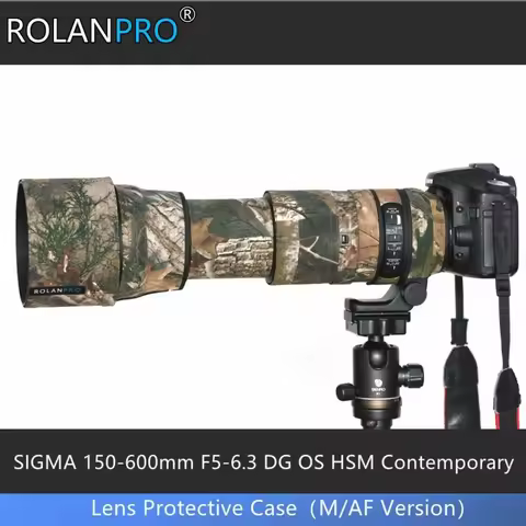ROLANPRO Camera Lens Coat For SIGMA 150-600mm F5-6.3 DG OS HSM Contemporary Protective Sleeve Camouf