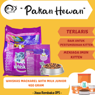 WHISKAS JUNIOR 2-12 BULAN OCEAN FISH & MACKAREL FLAVOUR 450 gr - Makanan Kering Untuk Kucing