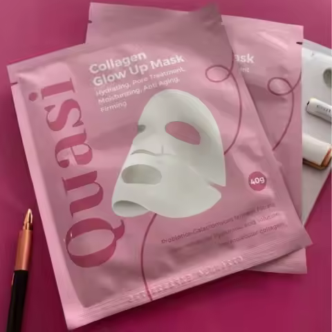 Korean Quasi Collagen Glow Up Mask 4pcs Set Moisturizing Firming Bio Collagen Overnight Masks Profes