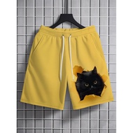 2025 Fashion Cute Cat Printed Beach Shorts For Men Women Sports Shorts Fashion Y2k Casual Summer Qui