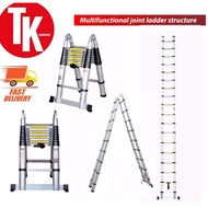 [HEAVY DUTY] Foldable Aluminium 3 Section Triple Extension Telescopic Ladder / Tangga DEP ladder mul