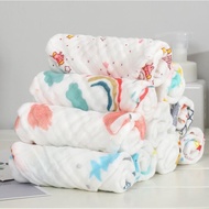 Baby handkerchief 6-layer high density pure cotton hand towel baby soft six-layer gauze cartoon face