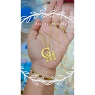 Initial Necklace Letter Necklace/ 2 Letter Initial Necklace/