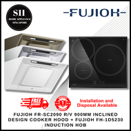 FUJIOH SC-2090 R/V  900MM INCLINED DESIGN COOKER HOOD  +  FUJIOH FH-ID5230 INDUCTION HOB BUNDLE DEAL