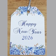 ป้ายTag Happy new year 2026 ขนาด5*5cm ขนาด4x6cm พร้อมเชือก  พร้อมจัดส่ง