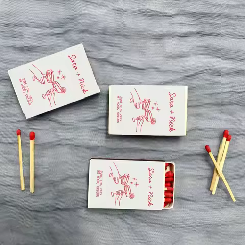 Personalized Wedding Matches - Monogram Matchbox, Custom Matchbox, Sparkler Send Off Matches, Weddin
