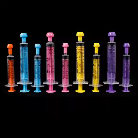 1Pcs 5ml 10ml Pet Animals Feeding Large Syringe Feeder Syringe Rubber Stopper Disposable Pump Measur