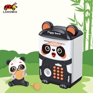 LAHOMIA Electronic Panda Piggy Bank Auto Scroll Money Money Bank Box Password Code ATM