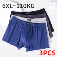 3PCS/Pack Plus Size 6XL Oversized Pure Cotton Underwear for Men Loose Fitting Summer Men's Boxer Sho