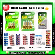 [GENUINE] GP Alkaline BATTERY SUPERCELL SUPER HEAVY DUTY AAA/AA/23A BATTERY CR2016,CR2032,CR2450