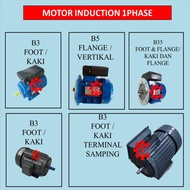 1 HP 0.75 KW 1 PHASE 4 POLE Electro MOTOR/Dynamo/ B5 Induction MOTOR ORIGINAL