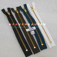 YKK iron zipper 8" inch 20.3 cm gold gold teeth zipper zipper zipper zipper zipper