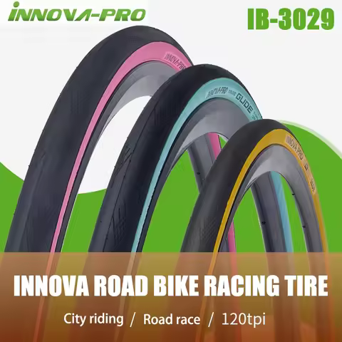 INNOVA 700C 700x25C/28C/30C Road Bike Tire 120TPI Black Yellow Blue Sidewall Racing Bicycle Folding 