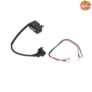 INTOO Chainsaw Ignition Coil, Black Metal Ignition Coil Module, Easy Installation With Wire Compact 