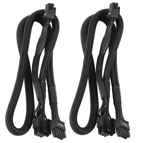 2Pack 8 PIN TO Dual 8 Pin 6 PIN PCIE VGA Power Supply Cable for EVGA Supernova G2 G3 G5 P2 T2 GS G+ 