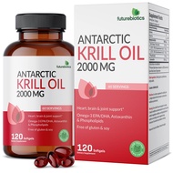 Futurebiotics Antarctic Krill Oil 2000mg with Astaxanthin, Omega-3s EPA, DHA and Phospholipids - 100