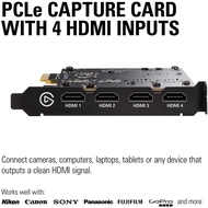 Corsair Elgato Cam Link Pro PCIe Internal Camera Capture Card with 4 HDMI inputs, Stream and Record