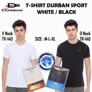 Durban Sport Round Neck & V Neck White & Black T-Shirt