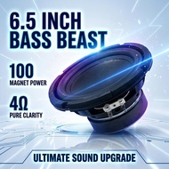 [6.5 Inch] Speaker Kereta Magnet 100 4 Ohm Bass Padu