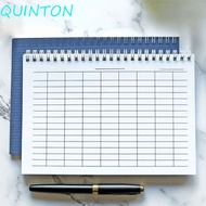 QUINTON Spiral Bound Notebook, Sturdy Cover Universal Line Pages Financial Record Book, Blank Grid M