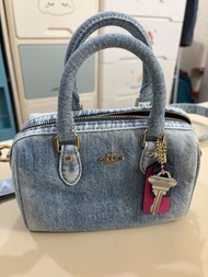 COACH 蔻馳 牛仔布手提包 小號波士頓包 經典款