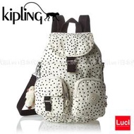 KIPLING  後背包 K13108 FIREFLY 白色 圓點 Soft Dot  LUCI 日本代購