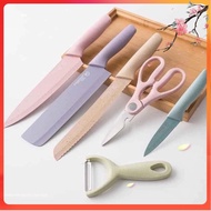 Bộ dao kéo 6 món Everrich Kitchen lúa mạch sịn sò siêu sắc bén - Set dao lúa mạch 6 món Everrich Kit