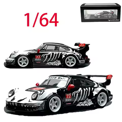 MC Diecast 1/64 Scale Porsche Alloy Car Model Porsche RWB 964 Play Vehicles Toys for Boys Original B