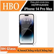 Miếng dán kính cường lực dành cho iPhone 14 Pro / 14 Pro Max hiệu HOTCASE HBO (độ cứng 9H, mỏng 0.3m