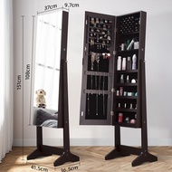 Full Body Mirror Stand Mirror With Rack Standing Mirror Storage Full Length Rotating Integrated Storage Cabinet Stereo Mirror With Rack Home Solid Mirror With Stand  落地镜